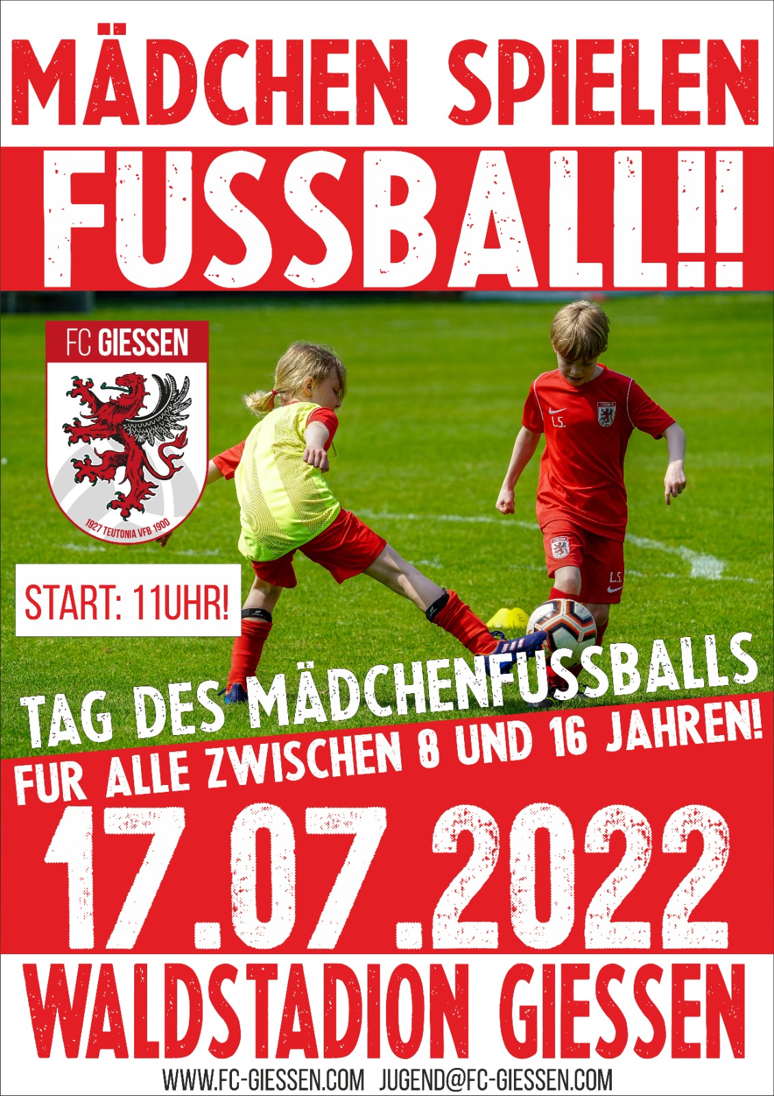 Tag des Mädchenfussballs beim FC Giessen am 17.07.2022